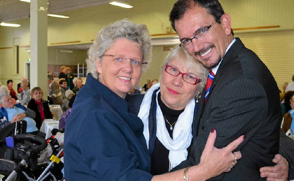 Judi Haidley and Stewart Bailey caught up with Leukaemia Foundation director of support services Barbara Hartigan (middle), who was a tower of strength for both of them.